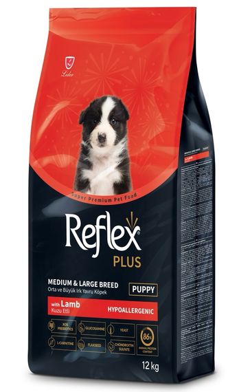 Сухий корм з ягнятком для цуценят середніх та великих порід Reflex Plus Junior Medium & Large Breeds Lamb & Rice, 12 кг