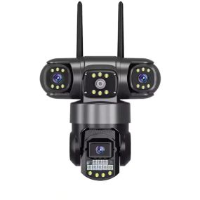 Вулична поворотна Wi-Fi IP-камера відеоспостереження EVKVO SC28 V380 Pro | 3 Лінзи | 16MP