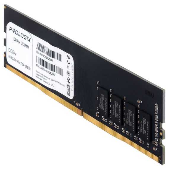 Модуль пам'яті для комп'ютера DDR4 8GB 3200 MHz Prologix (PRO8GB3200D4) | Зображення 2