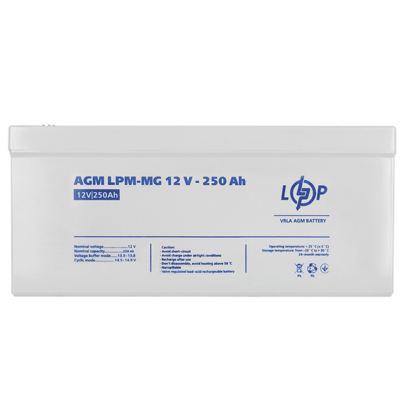 Акумулятор мультигелевий LPM-MG 12V - 250 Ah | Зображення 2