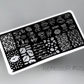 Пластина 129 для стемпінгу RichColor (12х6см)