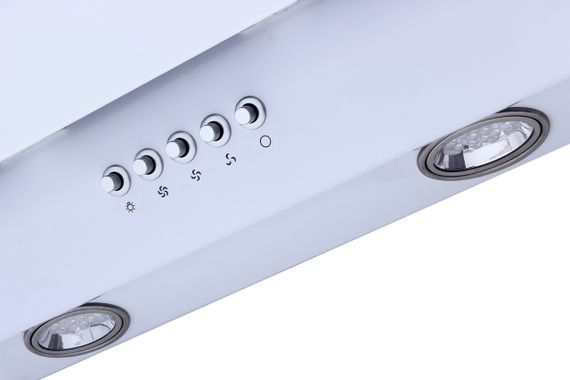Наклонная вытяжка для кухни белая VENTOLUX FIORE 60 WH (750) PB | Зображення 3