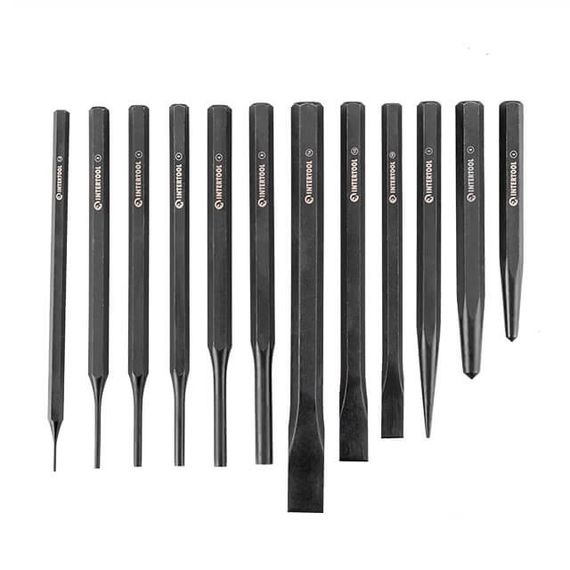 Набір зубил, кернерів і виколоток 12 шт INTERTOOL HT-02891 | Зображення 4