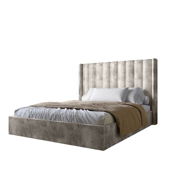 Двоспальне ліжко LION Ніно 160x200 см SILK 102 Айворі (LION-045037) | Зображення 1