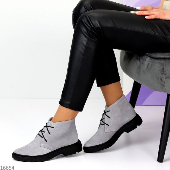 Іміджеві сірі черевики дезерти натуральна замша | Зображення 5