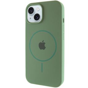 Чохол Silicone Case Full Protective (AA) with MagSafe для Apple iPhone 15 Plus (6.7") Зелений / Pine green