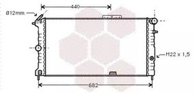 Радіатор охолодження двигуна OPEL VECTRA, Van Wezel (37002190)