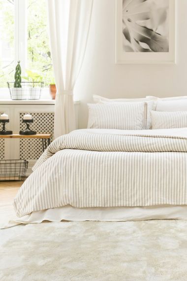 Постільна білизна Saheser Stonewashed Ranforce 200 х 220 см Nives Bej