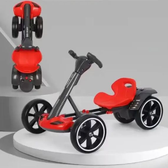 Електромобіль складний з акумулятором 6V 4.5Ah та швидкістю до 6 км/год/M-6072 Eco Koleso червоний | Зображення 1