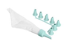 Мешок кондитерский с насадками Ardesto Tasty baking, голубой тифани, пластик (AR2307TP)