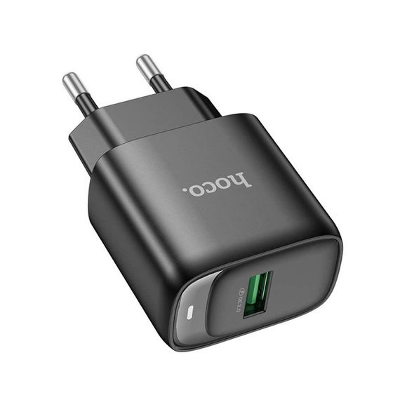 СЗУ 110-240V HOCO C140A 1xUSB, 18W, Black, Blister | Зображення 1