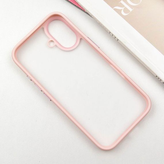 TPU+PC чохол Metal Buttons для Apple iPhone 16 (6.1") Рожевий | Зображення 3