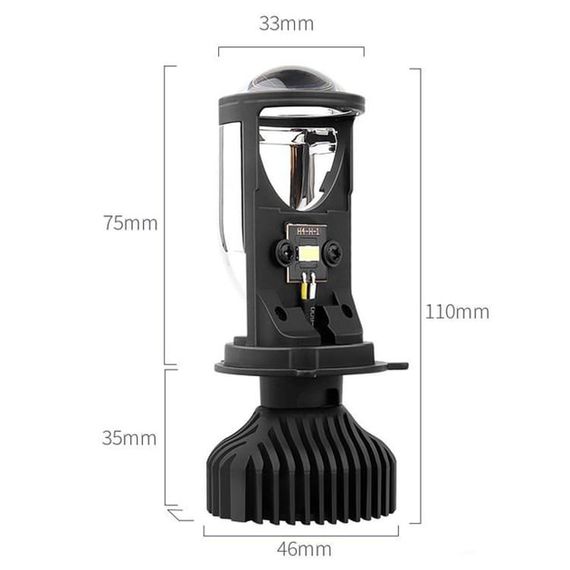 Комплект світлодіодних лінз HeadLight Y6D BI-LED H4 12/24V | Зображення 3