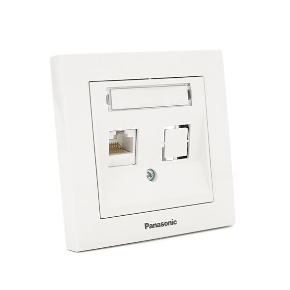 Розетка Panasonic Karre Plus 55 компьютерная RJ45 CAT6e,белая
