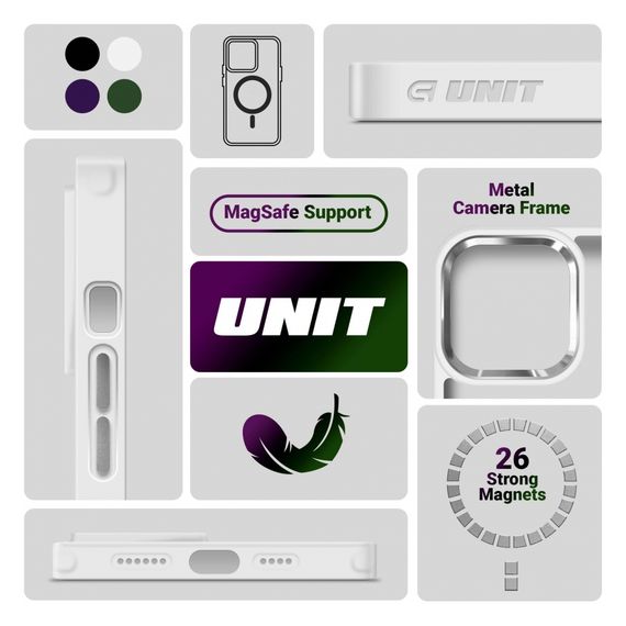 Чохол до мобільного телефона Armorstandart Unit MagSafe Apple iPhone 13 Matte Clear Silver (ARM70445) | Зображення 4