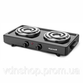 Плита на стіл електрична Vilgrand VHP162D 2000Вт, Побутова плита настільна Дискова для дому NS-23