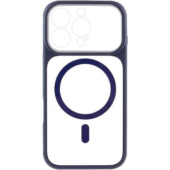 Чохол TPU+PC GETMAN Moon Clear with Magnetic Fit для Apple iPhone 16 Pro (6.3") Blue | Зображення 1