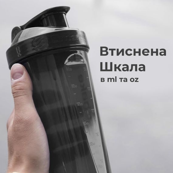 Спортивний шейкер Smartshake Lite 1000ml Glossy-Black | Зображення 5