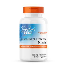 Витамин В3 (ниацин), Niacin, Doctor's Best, 500 мг, 120 таблеток