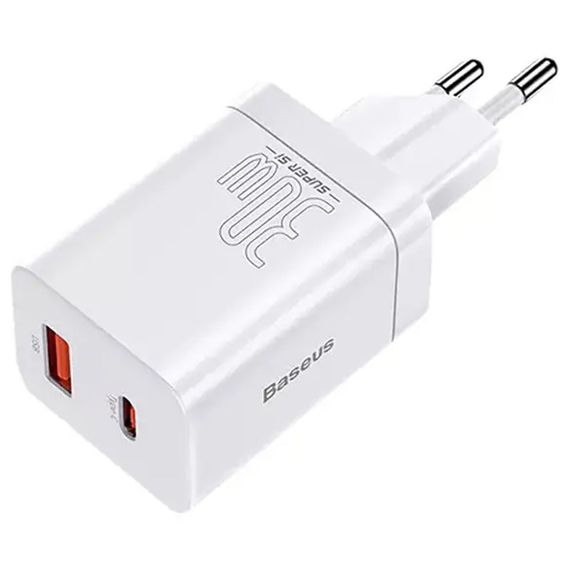 СЗУ Baseus Super Si Pro Quick Charger 30W (1USB-A/1C) (CCSUPP-E) White