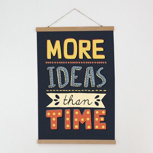 Тканинний постер на стіну More ideas than time 60х93 см (TPSR_22S057)