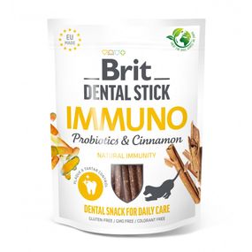 Ласощі Brit Dental Stick Immuno для дорослих собак з пробіотиками та корицею для міцного імунітету 7 шт 251 г