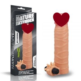 Насадка з вібрацією Add 1.5" Vibrating Silicone Extender, Flesh Sex Aura