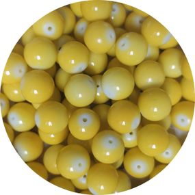 Намистини скло 12 мм 100 грам 40-45 шт. Жовтий (1111025)