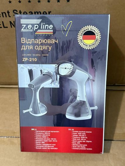 Вертикальний ручний відпарювач для одягу Zepline ZP-210 з сенсорним управлінням (Сірий) | Зображення 1