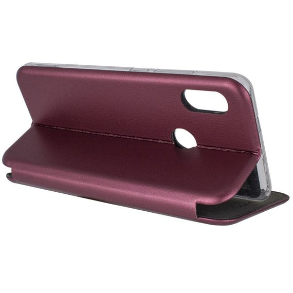 Шкіряний чохол-книжка Classy для Xiaomi Redmi Note 5 Pro / Note 5 (DC) Бордовий | Зображення 3
