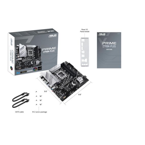 Материнcкая плата ASUS PRIME Z790M-PLUS s1700 Z790 4xDDR5 M.2 HDMI DP mATX 90MB1E70-M1EAY0 | Зображення 2
