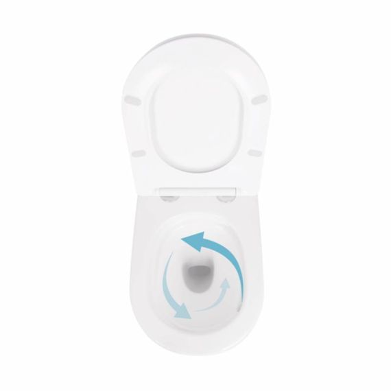 Унитаз подвесной Qtap Scorpio безободковый Ultra Quiet c сиденьем Soft-close QT14332380AW | Зображення 6