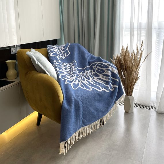 Плед SoundSleep Wings бавовняний 140х200 см синій (653590756125) | Зображення 3