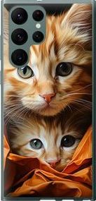 Чехол на Samsung Galaxy S22 Ultra Котики 2 из силикона FCh_008288