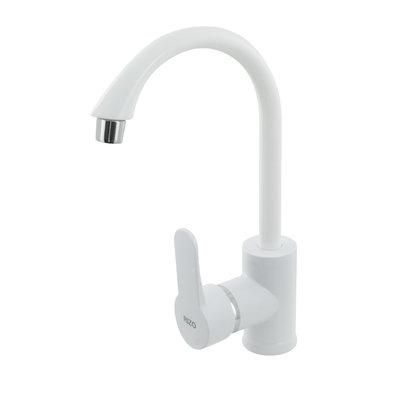 Змішувач для кухні пластиковий білий RIZO без підводки RP44W