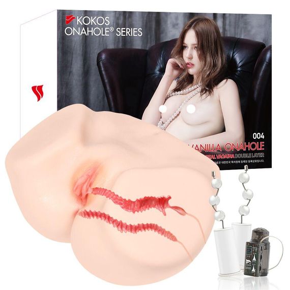 Мастурбатор Kokos 004 Vailla ONAHOLE Real Vagina 2WayPlus с вибрацией и массажем Sex Aura