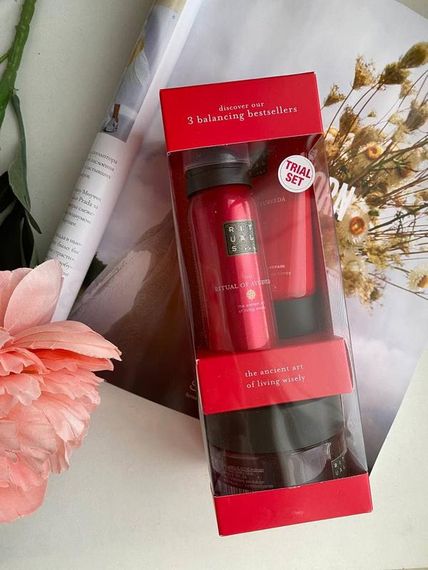 Подарочный набор RITUALS... The Ritual of Ayurveda Try Me Set 3 balancing bestsellers (shower gel, body scrub, body cream) | Зображення 1