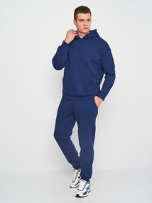 Костюм чоловічий утеплений синій худі та штани, 2XL