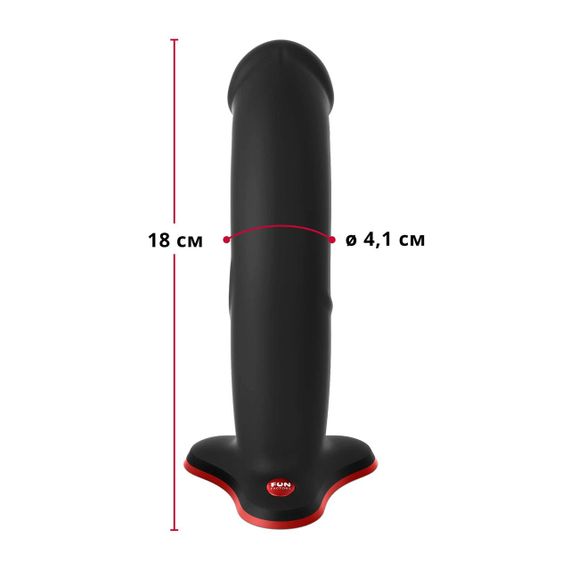 Фаллоимитатор Fun Factory THE BOSS STUB, черный, реалистичная текстура, длина 17,9 см, диаметр 4,1 см | Зображення 1