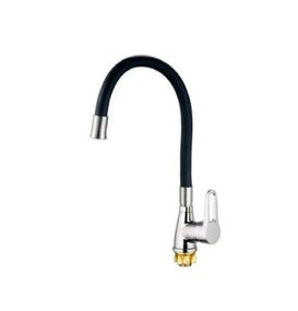 Змішувач для кухні Mixxus SOP4-045 Reflector Black з чорним силіконовим виливом (MI6487)