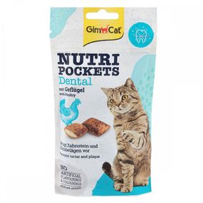 Лакомство для кошек для здоровья зубов GimCat Nutri Pockets Dental, 60 гр