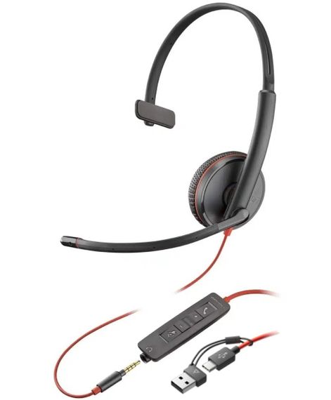 Гарнитура компьютерная моно On-ear Poly Blackwire 3215 8X227AA