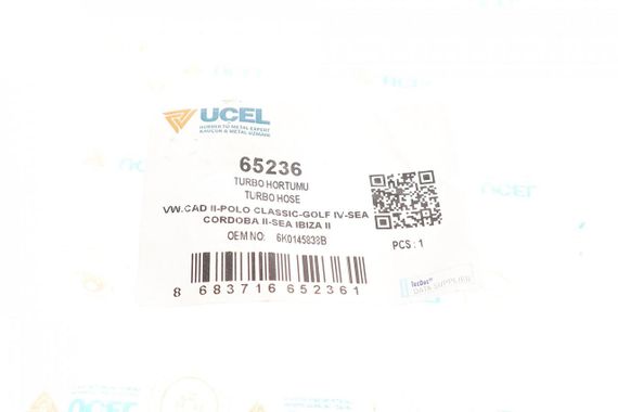 Патрубок інтеркулера верхній  L VW Caddy II 1.9 2.0TDI 96-04 65236 | Зображення 4