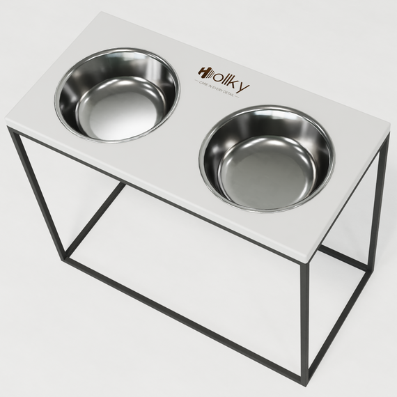 Миски на подставке для больших собак Hollky Base XL40 (2 × 1,8 л) BXL40-522640-GRWH | Зображення 8