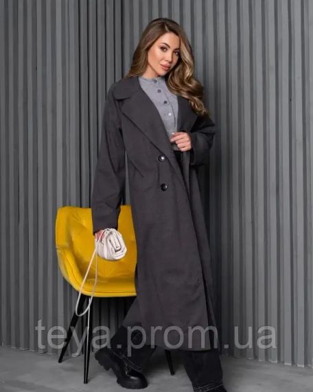 Пальто колір темно-сірий розміри S, M, L, XL, XXL, 3XL FI_008877 | Зображення 1