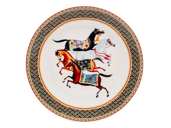 Набір елітних обідніх тарілок із кістяної порцеляни Royal Horse: Presentation, Ø26 см (2 шт.) | Зображення 1