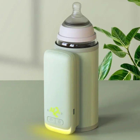 Портативный беспроводной подогреватель для детских бутылочек Warmer Pro NNQ-3 Green с аккумулятором 6000 mAh, с фонариком и функци | Зображення 2