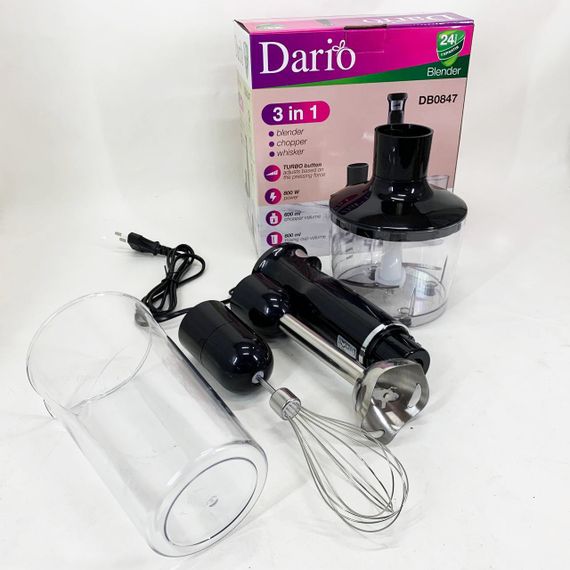 Занурювальний блендер для овочів Dario DB0847 800 Вт, Багатофункціональний блендер EL-41 | Зображення 1