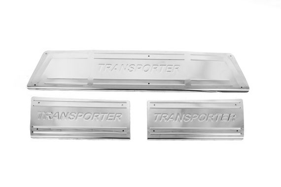 Накладки на внутрішні пороги Carmos V3 (3 шт, нерж) для Volkswagen T5 2010-2015 рр