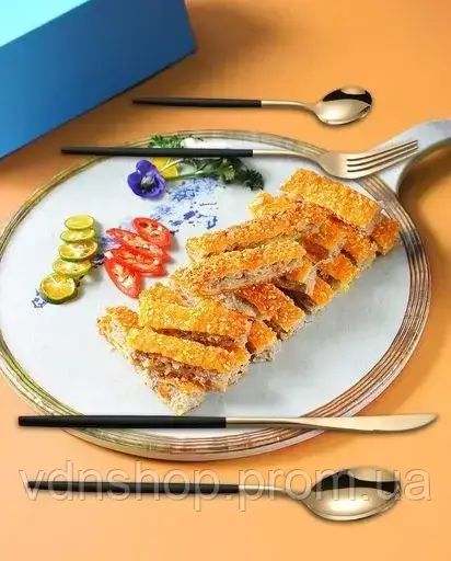 Набір столових приладів Kitchen Ware 24 шт. з нержавіючої сталі на 6 персон | Зображення 3